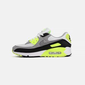 NIKE AIR MAX 90- WHITE/PARTICLE GREY/VOLT